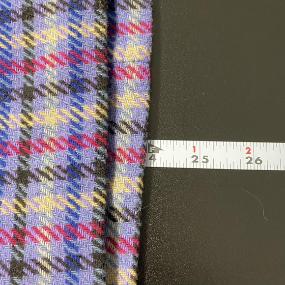 Talbots Skirt Womens 18W Blue Purple Plaid Wool Blend Lined Midi Preppy Academia - Picture 10 of 12